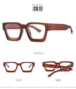Multiple views of square tortoiseshell frames showing front and side angles of glasses