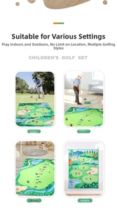 Set de alfombra de golf para niños para interior y exterior con sistema de puntuación