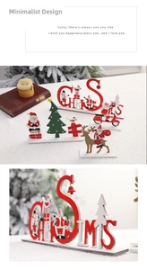 Detailed view of hand-painted Nordic wooden Christmas figurines and festive desktop decor