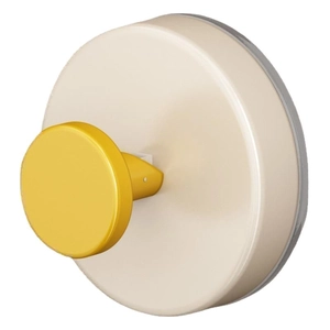 Modern creamy white and bright yellow suction cup wall hook for bathroom and kitchen