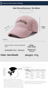 Tableau des tailles détaillé pour casquette en peluche avec guide de circonférence