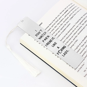 Metal Bookmark Engraved Humorous Quote Stainless Steel With Tassel Novelty Gift For Book Lovers Lady