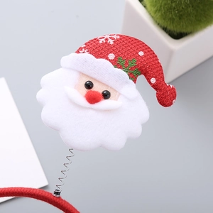 Christmas Santa Claus headband with red spring elements for festive holiday party costume