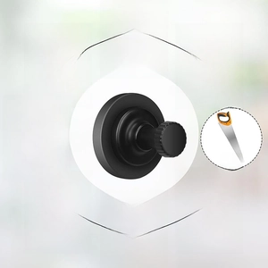 Strong magnetic metal hooks in matte black finish showing various hanging applications