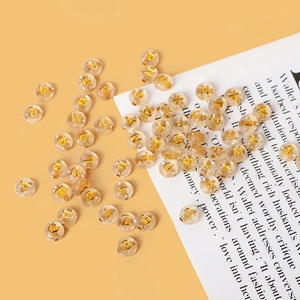 Transparente Acryl-Buchstabenperlen mit goldenen Initialen für DIY-Schmuck und Basteln