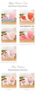 Detail of creative 3D heart-shaped greeting cards with cute bears and festive motifs