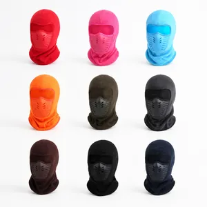 Multi-color fleece cycling balaclava with air flow valves for winter windproof protection