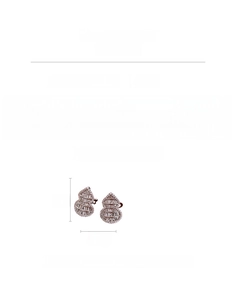 Size specifications for zircon gourd earrings measuring 2.0 cm high and 1.5 cm wide