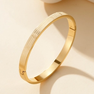 Musical Note Staff Etched Stainless Steel Buckle Bangle Bracelet For Men Women Gold Silver Plated Vintage Music Jewelry