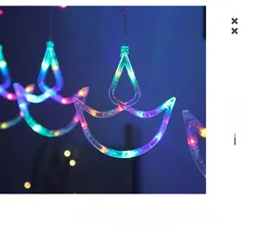Macro shot of vibrant multi-colored LED decorative lights for festive Diwali decorations