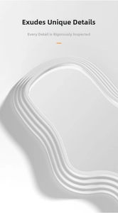 Close-up of white wavy cloud-shaped mirror frame with minimalist aesthetic design