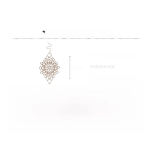 Detailed view of rhinestone flower ring bracelet with dimensions and product specifications