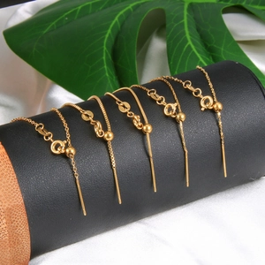 Adjustable S925 sterling silver gold plated necklaces in multiple styles shown with slide clasp