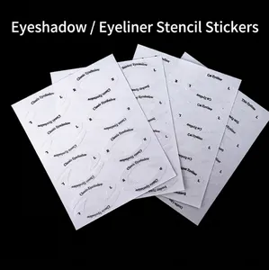Eyeliner and eyeshadow stencil stickers set with classic, smoky and cat eye styles