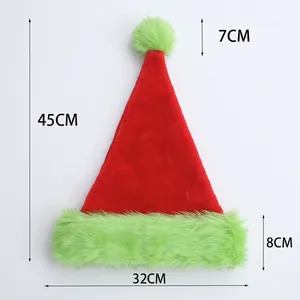 Detailed plush Christmas hat dimensions showing 45cm height and 32cm width measurements