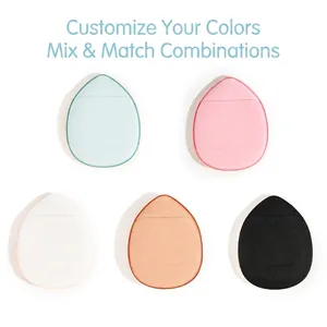 Five-color teardrop mini finger puff set for concealer and seamless makeup application
