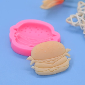 Stampo in silicone rosa a forma di hamburger per torte fai-da-te e mousse al cioccolato