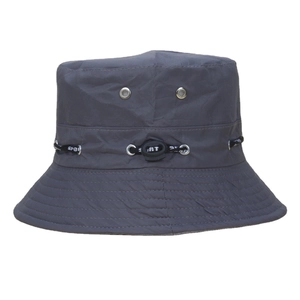 Chapeau bob outdoor anthracite avec œillets métalliques et cordon de serrage SPORT