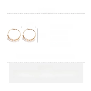 Detailed spec chart of acrylic flower hoop earrings with size and material info