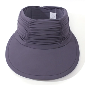 Deep purple sun visor hat for women featuring a wide brim and cooling ice-silk fabric