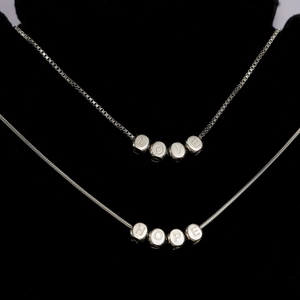 Collier Lettre Initiale En Acier Inoxydable Pendentif Cube Carré Alphabet Gravé Bijoux De Mode
