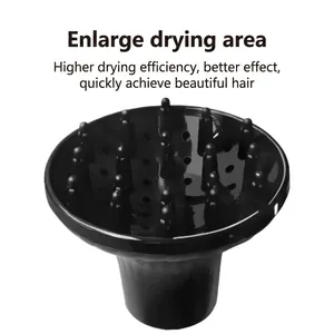Universal hair dryer diffuser for curly hair styling with large drying surface