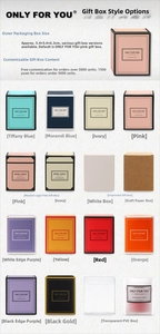 Macro view of assorted colorful aroma candle gift boxes with elegant typography labels