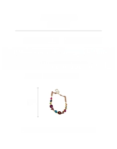 Size chart showing 47cm length of the vintage crystal and pearl necklace with 48g weight
