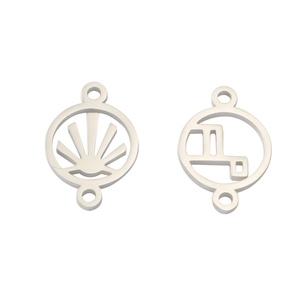 Mirror-polished stainless steel geometric hollow pendants for DIY jewelry making