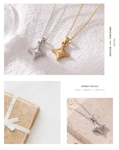 Detailed close-up of gold and silver north star pendants with beaded edge texture