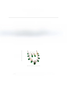 Spécifications de l'ensemble collier et boucles d'oreilles goutte en zircon vert