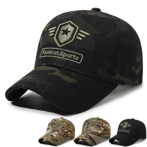 Camouflage Baseball Cap Cotton Embroidered Outdoor Sun Protection Adjustable Tactical Sports Hat For Men Women