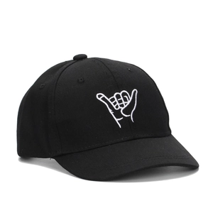 Kids Baseball Cap Cotton Polyester Shaka Hand Gesture Embroidery Adjustable Metal Buckle Casual Streetwear Sun Hat