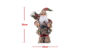 Standing Santa Claus ornament dimensions showing 30cm height and 15cm width specifications