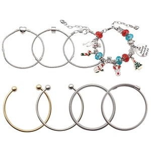 Snake Chain Bracelet Copper Silver Plated Adjustable DIY Charm Jewelry For Women Fashion Base Link Minimalist