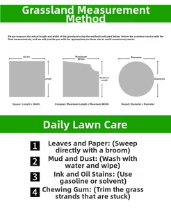 Detailed guide for measuring artificial moss lawn and cleaning maintenance instructions