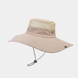 Breathable mesh sun hat with X-sport embroidery and adjustable drawstring for hiking