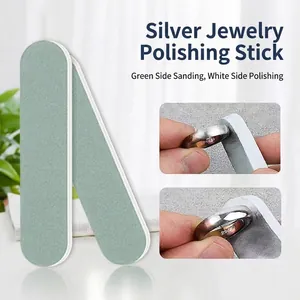 Dual-sided silver jewelry polishing stick for removing oxidation and restoring shine