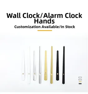 Detailed collection of metal clock hands in gold, silver, black, and white for DIY repair