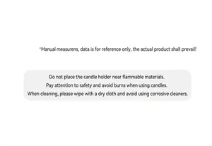 Care instructions and safety guide for creative black glass candle holders and decor