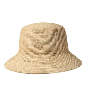 Elegante cappello da sole in paglia di rafia per donna con trama fitta e design minimalista