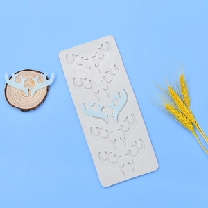 Christmas reindeer antler silicone mold for DIY cake decoration and chocolate crafts