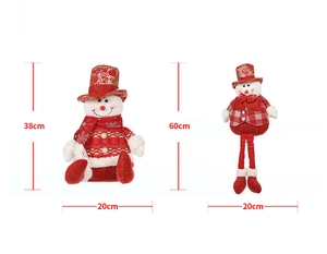 Detailed size comparison for Christmas gnome plush dolls in 38cm and 60cm heights