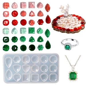 Stampo In Resina Di Silicone Molteplici Forme Di Pietre Preziose Strumenti Di Fusione Diamante Sfaccettato Per Creazione Gioielli Artigianato DIY