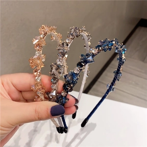 Bandeau en Cristal de Style Français Élégant pour Femmes Serre-tête de Luxe Fait à la Main avec Perles Accessoires de Cheveux Mariage Fête