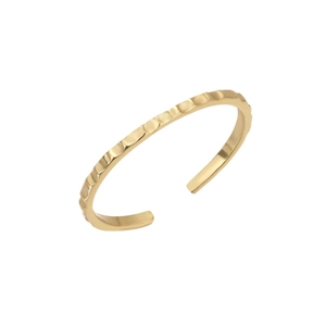 Adjustable S925 sterling silver toe ring with polished wavy texture for beach summer style