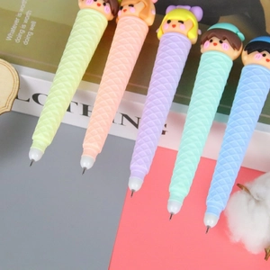 Creative cartoon ice cream shaped pens set in five pastel colors for students stationery