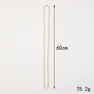 Elegant 60cm pearl and gold metal crossbody chain strap for bags and phone cases