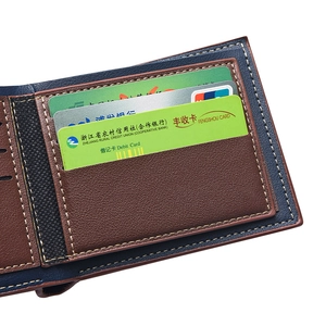 Macro shot of bifold wallet interior showing multi-card slots and premium stitching