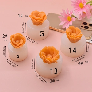 Moule en silicone rose 3D pour bougies parfumées DIY et artisanat de savon fait main